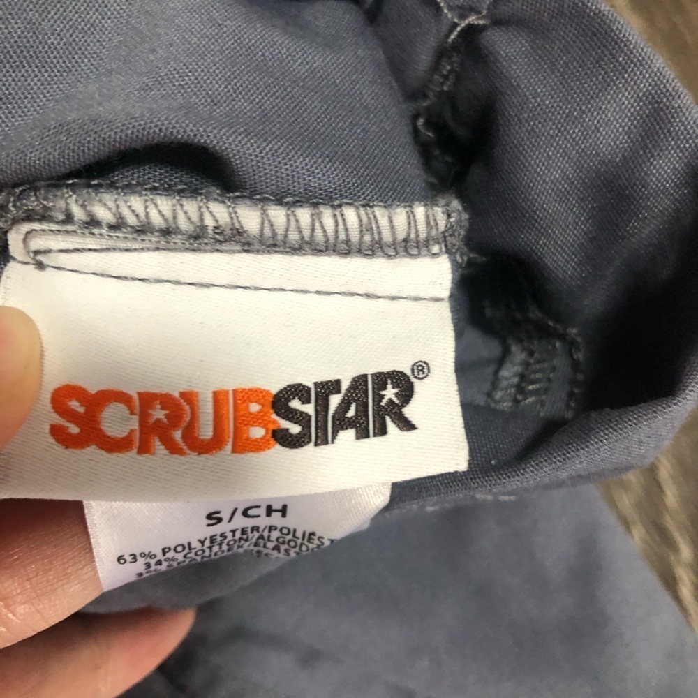 SCRUBSTAR Condor Grey Cargo Scrub Pants Straight Leg Drawstring Size S - Picture 6 of 9